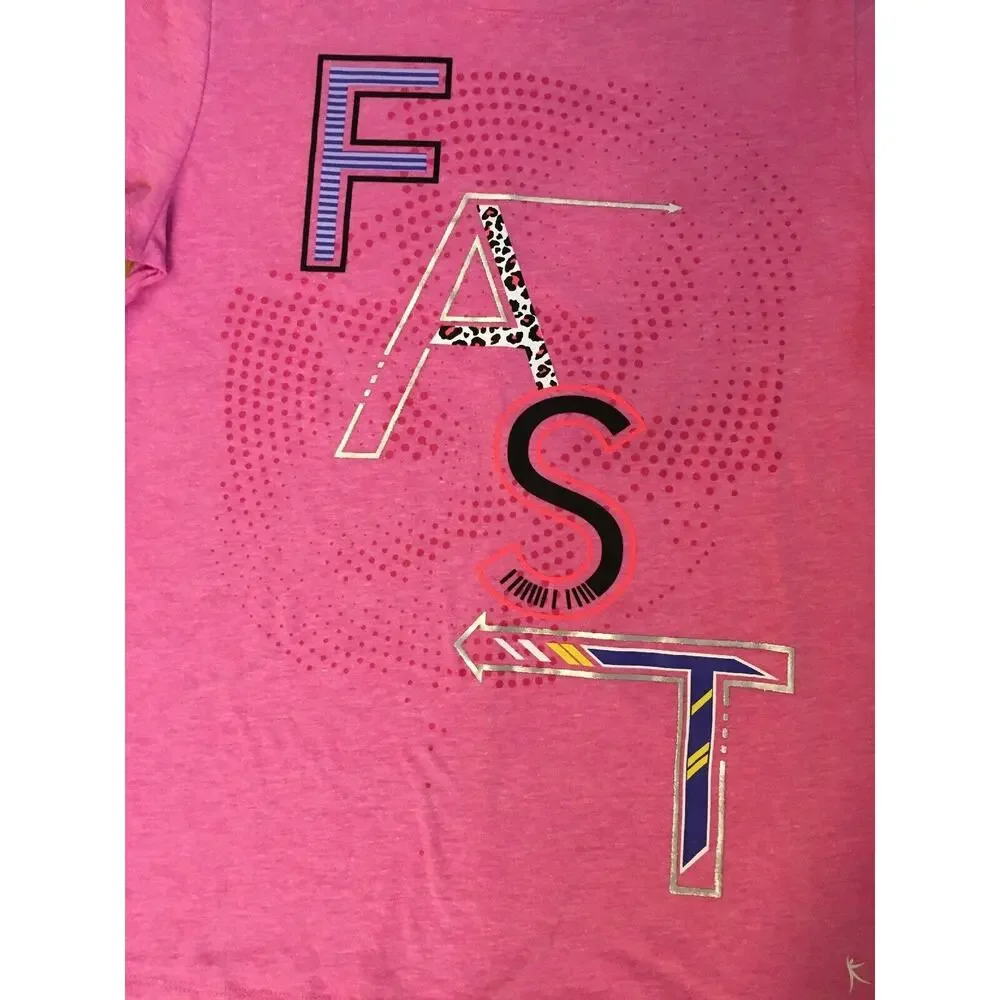 Girls Short Sleeve Tee Shirt PINK Danskin Now XL 14-16 - FAST Design - NWT